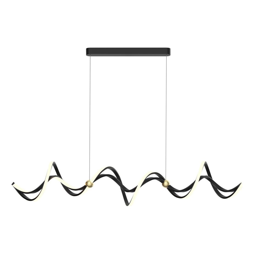 Lampadario LED a sospensione con filo COLIA LED/55W/230V nero/oro
