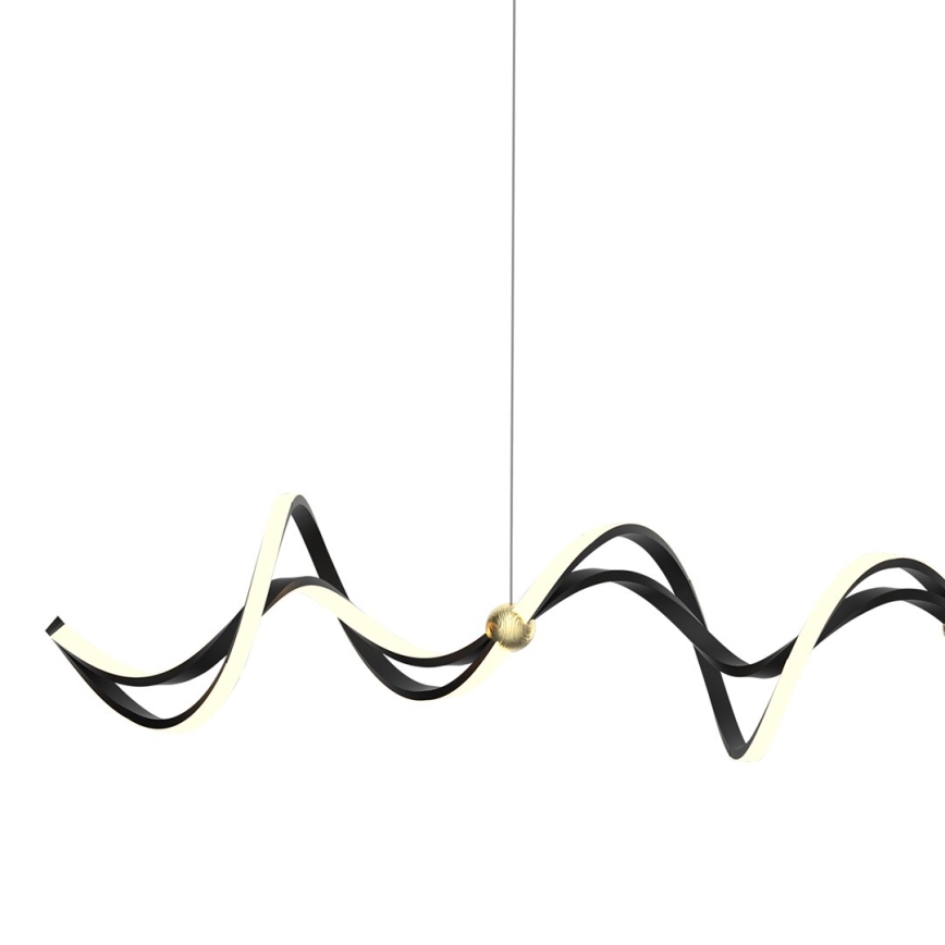 Lampadario LED a sospensione con filo COLIA LED/55W/230V nero/oro