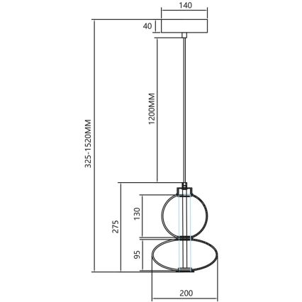 Lampadario LED a sospensione con filo DAPHNE LED/12W/230V grigio