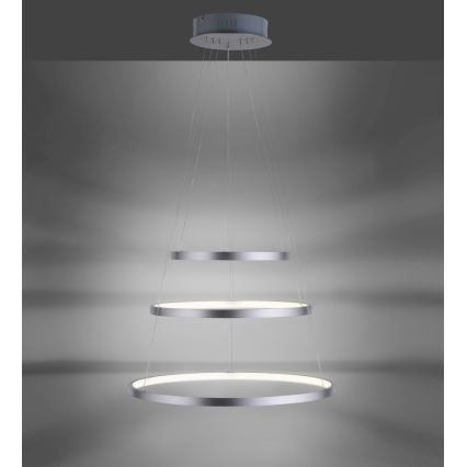 Leuchten Direkt 11526-55 - Lampadario LED a sospensione con filo dimmerabile CIRCLE 1xLED/13,5W/230V + LED/19,5W + LED/24W