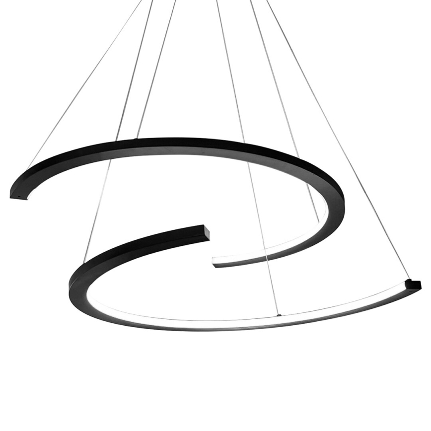 Lampadario LED a sospensione con filo DOUBLEMOON LED/30W/230V nero