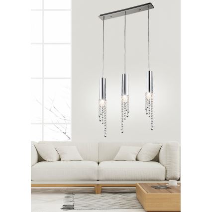 Lampadario LED a sospensione con filo DUERO 3xLED/3W/230V