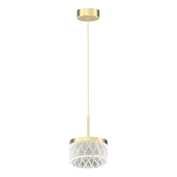 Lampadario LED a sospensione con filo ELEGANCE LED/9W/230V diametro 15 cm oro