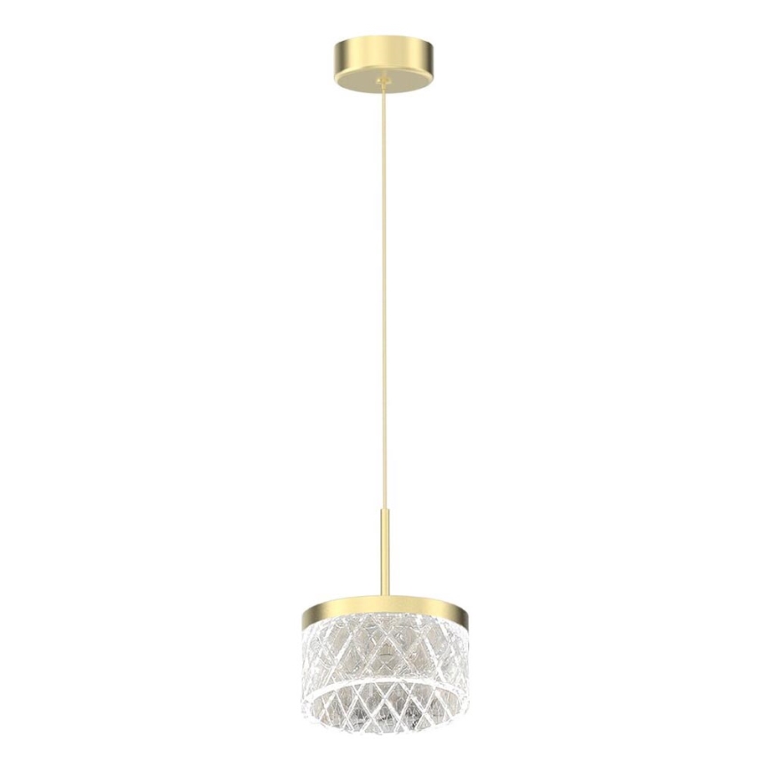 Lampadario LED a sospensione con filo ELEGANCE LED/9W/230V diametro 15 cm oro