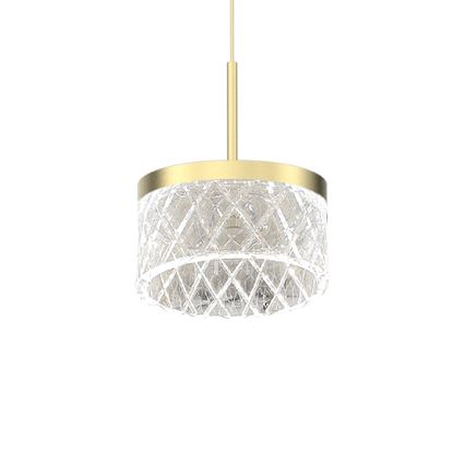 Lampadario LED a sospensione con filo ELEGANCE LED/9W/230V diametro 15 cm oro