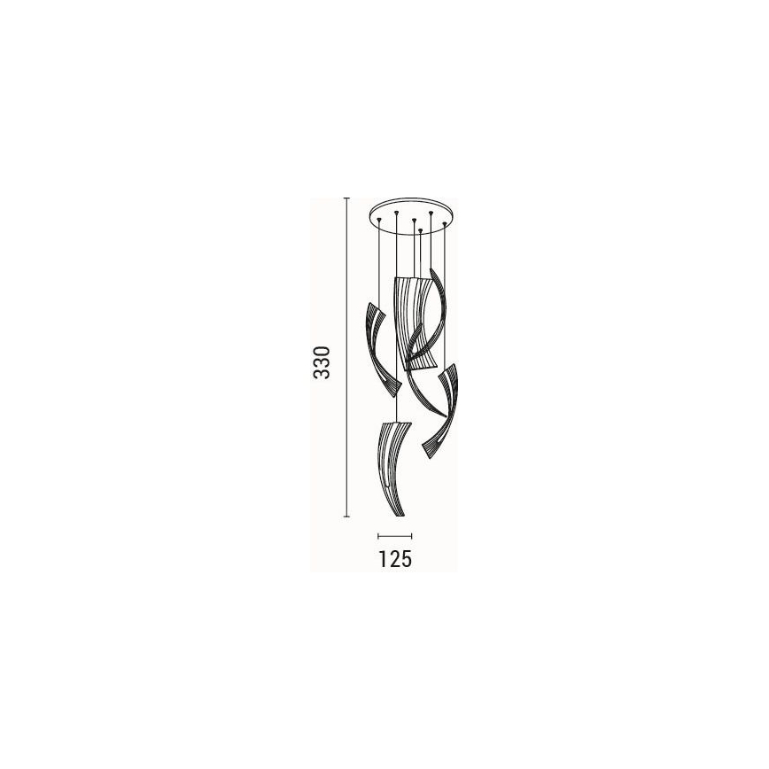 Lampadario LED a sospensione con filo FIRENZE 6xLED/10W/230V 3000K