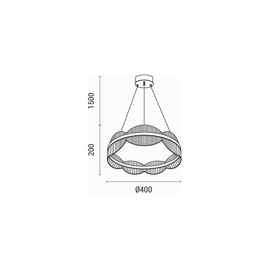Lampadario LED a sospensione con filo FIRENZE LED/48W/230V 3000K diametro 40 cm