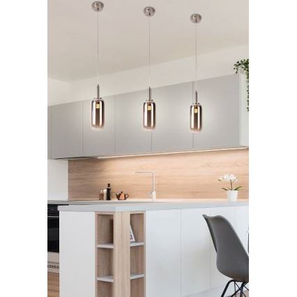 Lampadario LED a sospensione con filo FIUGGI LED/6W/230V grigio