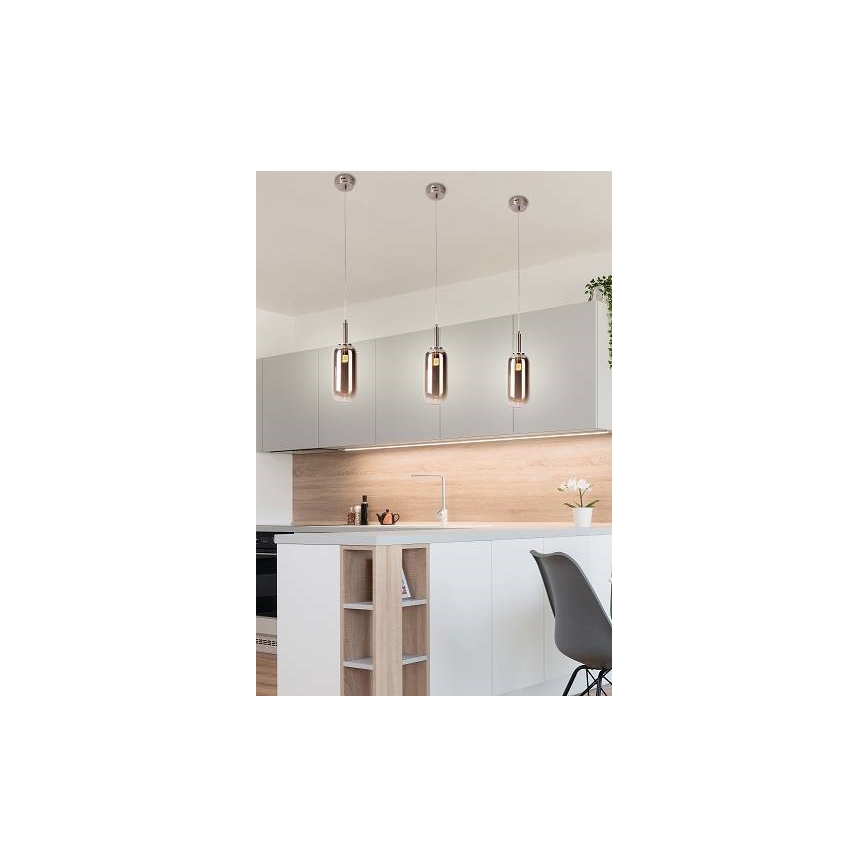 Lampadario LED a sospensione con filo FIUGGI LED/6W/230V grigio