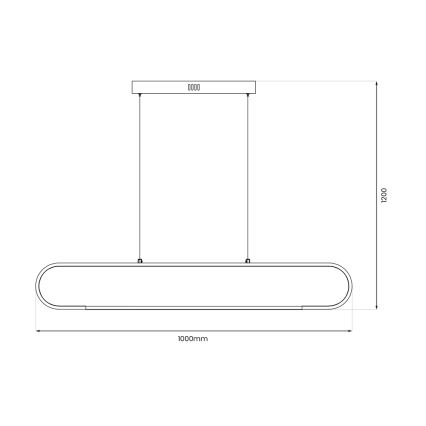 Lampadario LED a sospensione con filo FRAME LED/42W/230V nero
