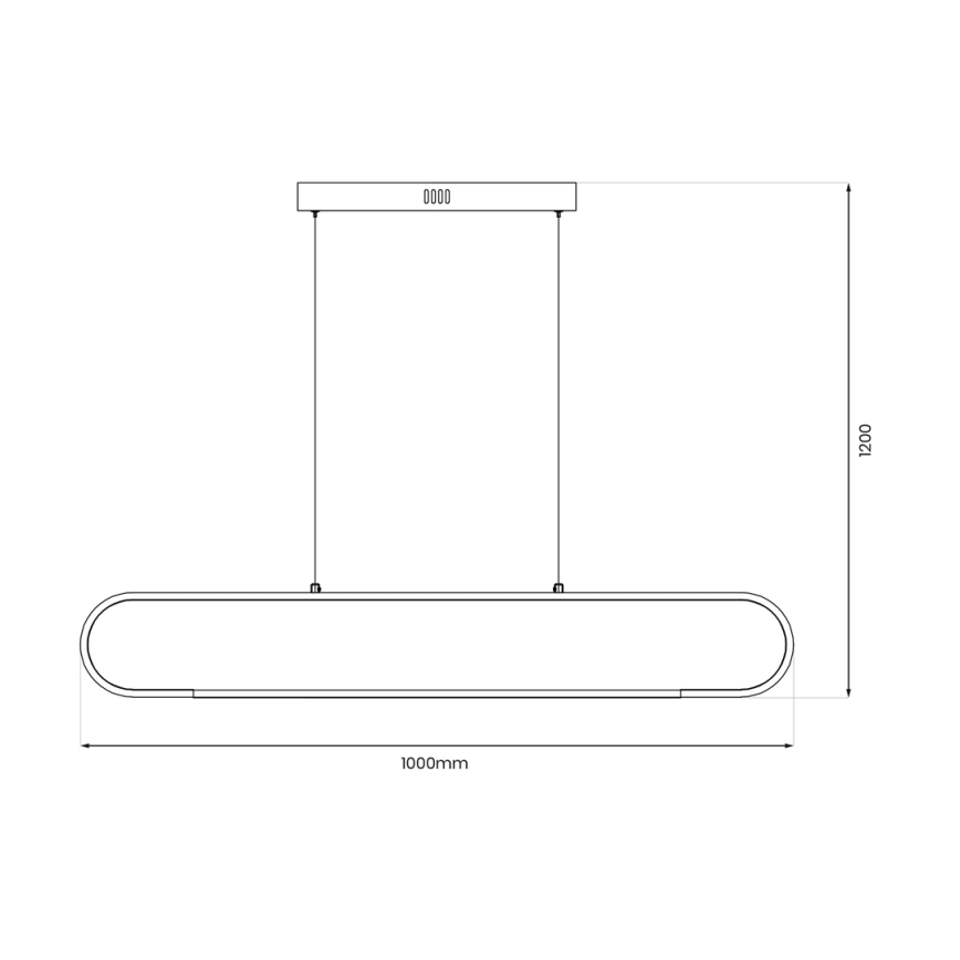 Lampadario LED a sospensione con filo FRAME LED/42W/230V nero