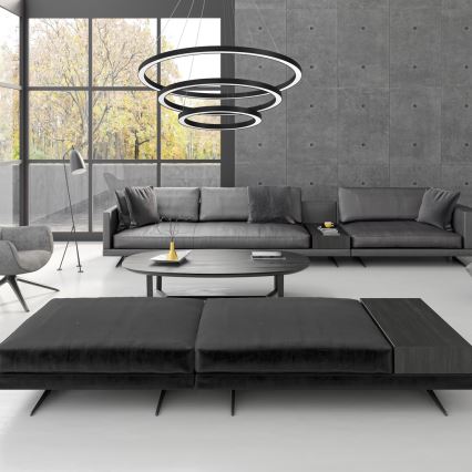 Lampadario LED a sospensione con filo GALAXIA LED/85W/230V nero