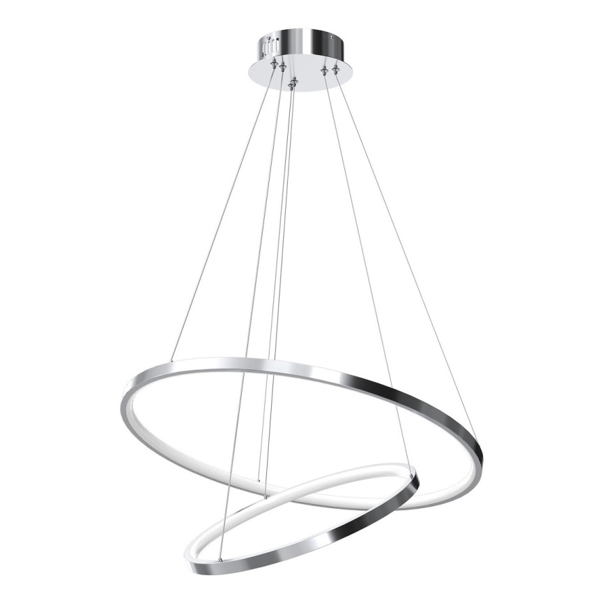 Lampadario LED a sospensione con filo HOOP LED/51W/230V diametro 60 cm 4000K cromo lucido