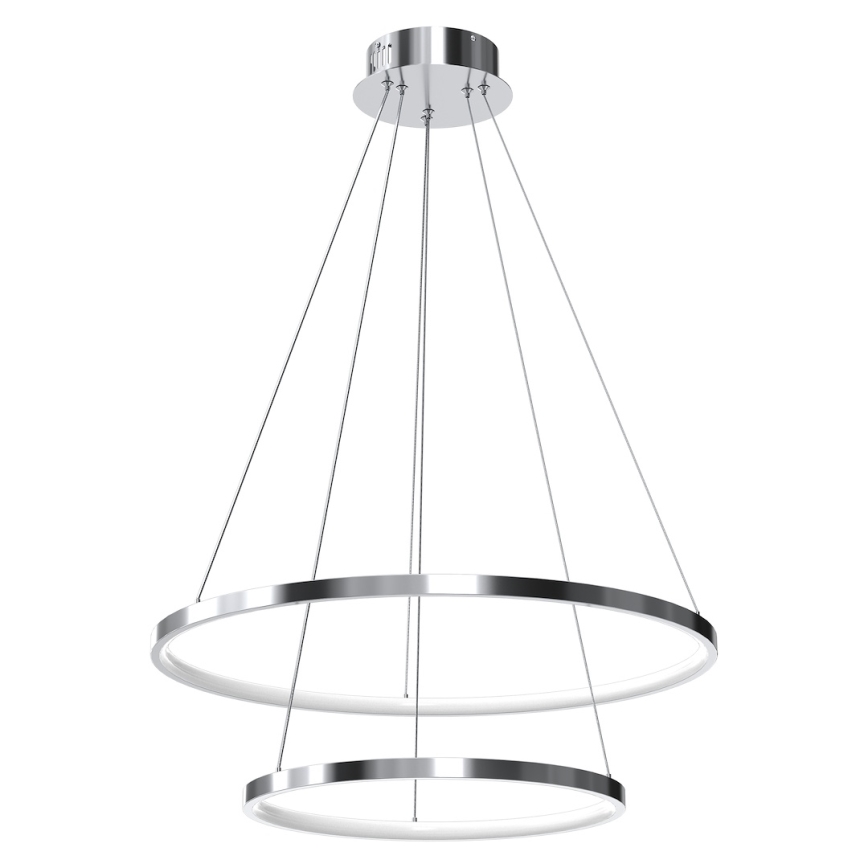 Lampadario LED a sospensione con filo HOOP LED/51W/230V diametro 60 cm 4000K cromo lucido