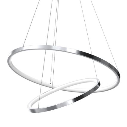 Lampadario LED a sospensione con filo HOOP LED/51W/230V diametro 60 cm 4000K cromo lucido