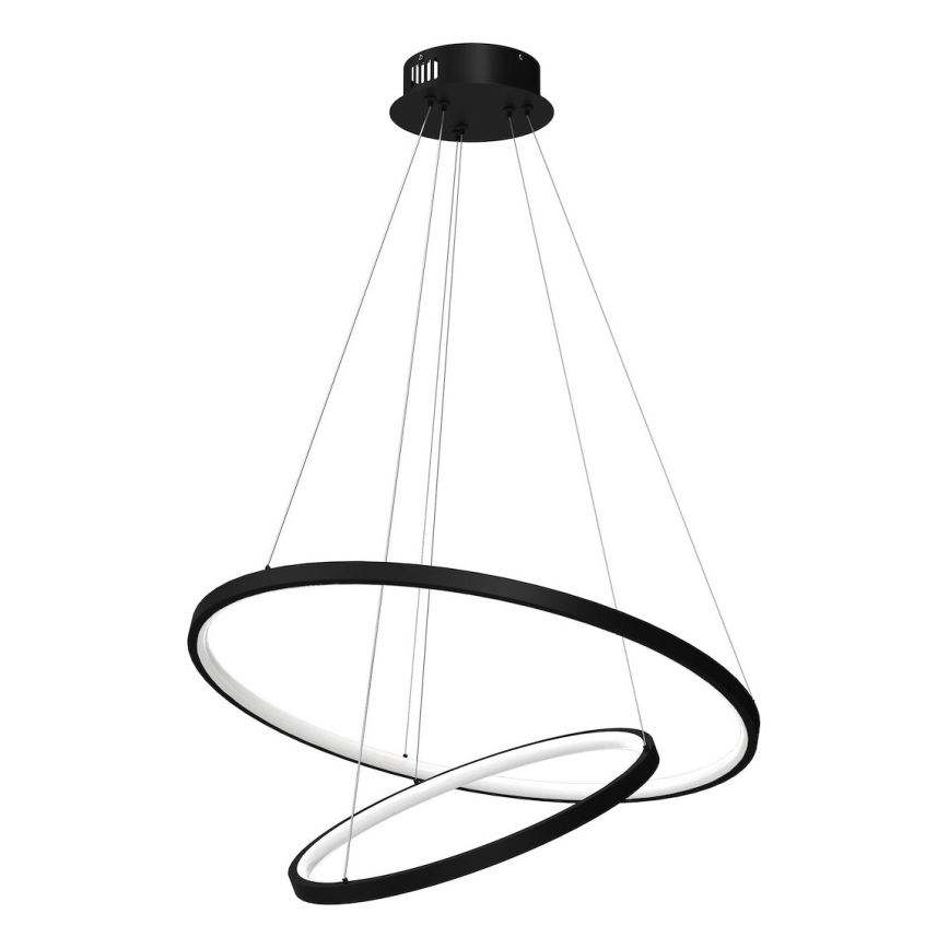 Lampadario LED a sospensione con filo HOOP LED/51W/230V diametro 60 cm 4000K nero
