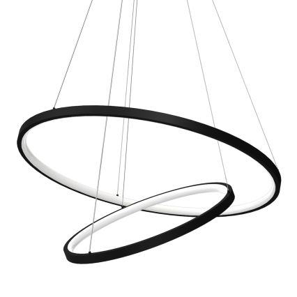 Lampadario LED a sospensione con filo HOOP LED/51W/230V diametro 60 cm 4000K nero