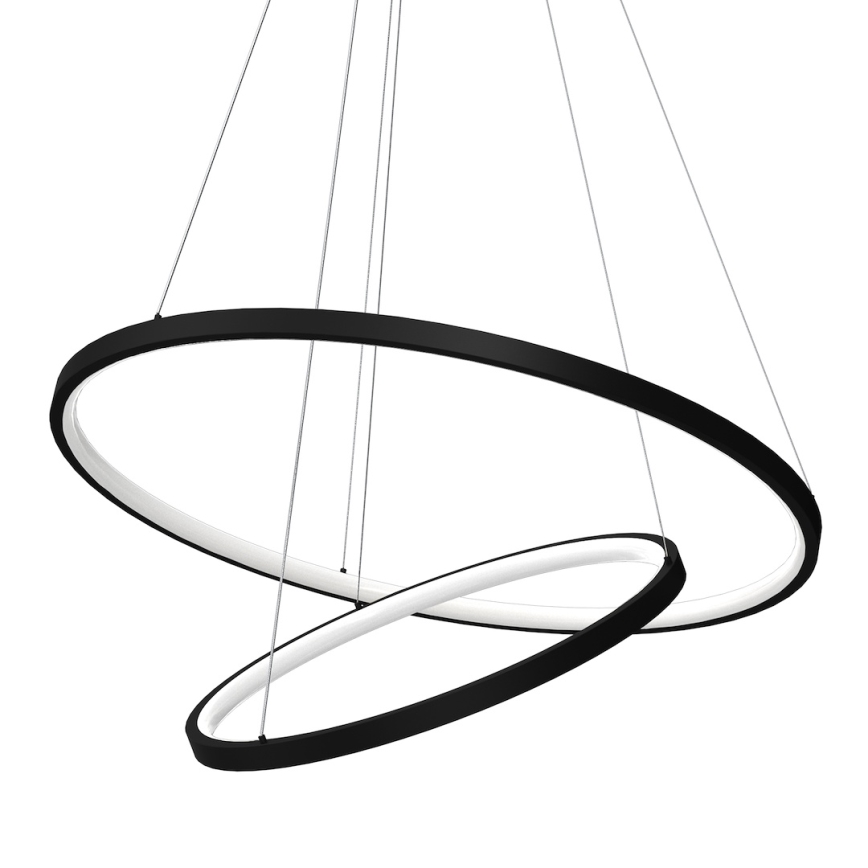 Lampadario LED a sospensione con filo HOOP LED/51W/230V diametro 60 cm 4000K nero