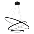Lampadario LED a sospensione con filo HOOP LED/93W/230V diametro 60 cm 4000K nero