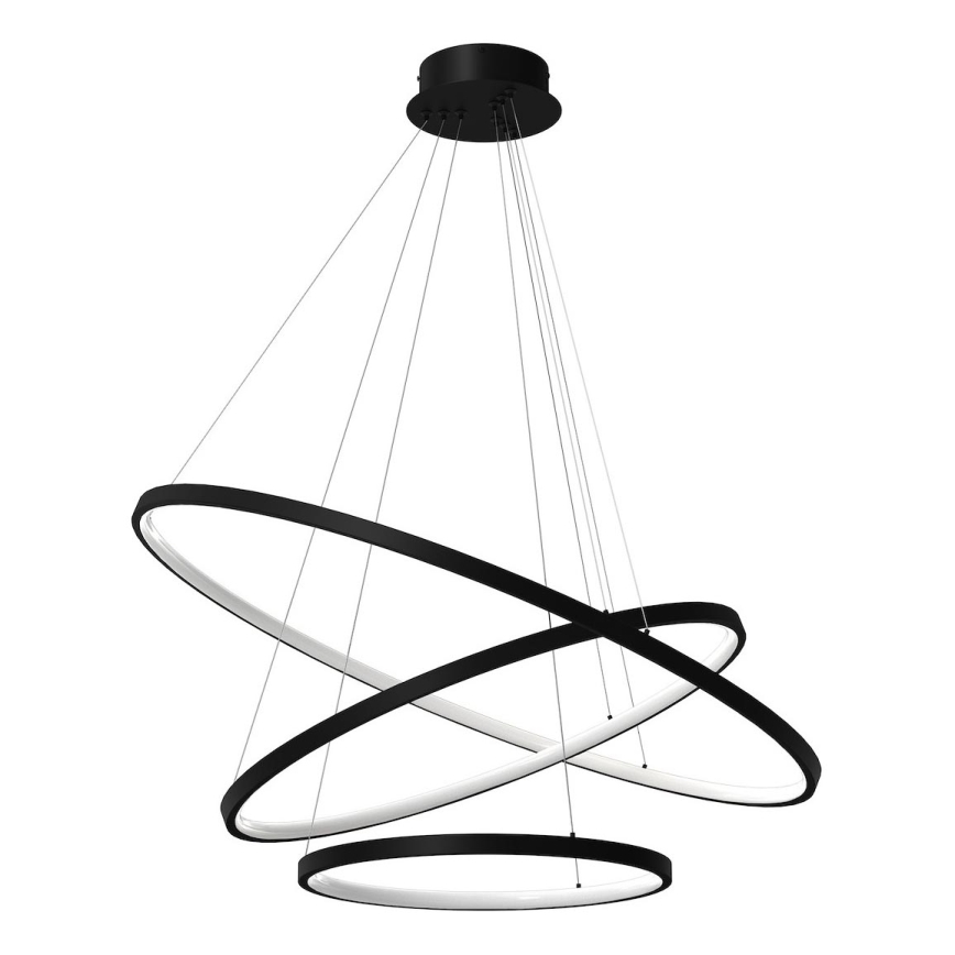 Lampadario LED a sospensione con filo HOOP LED/93W/230V diametro 60 cm 4000K nero