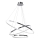 Lampadario LED a sospensione con filo HOOP LED/93W/230V diametro 80 cm 4000K cromo lucido
