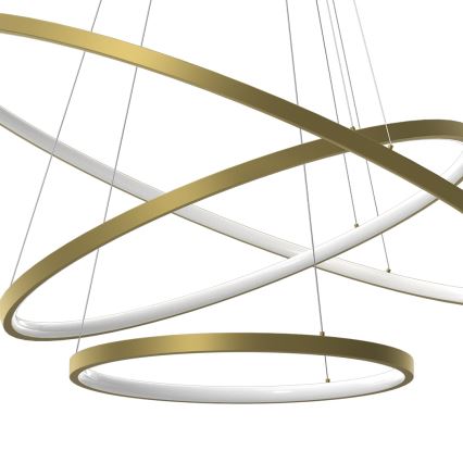 Lampadario LED a sospensione con filo HOOP LED/93W/230V diametro 80 cm 4000K oro