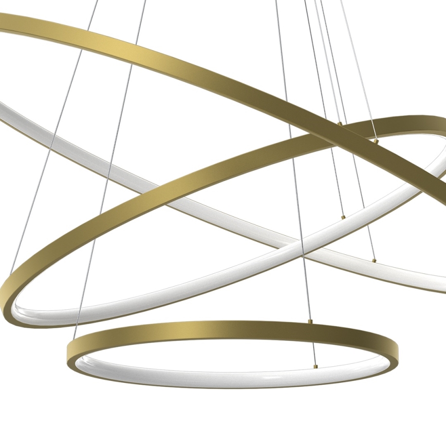 Lampadario LED a sospensione con filo HOOP LED/93W/230V diametro 80 cm 4000K oro