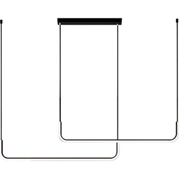 Lampadario LED a sospensione con filo HORIZONT 2xLED/11W/230V nero