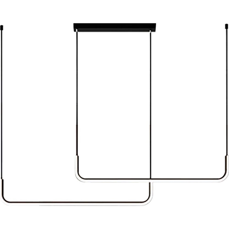 Lampadario LED a sospensione con filo HORIZONT 2xLED/11W/230V nero