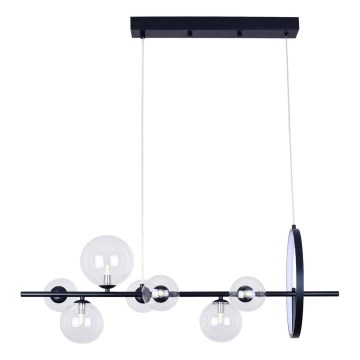 Lampadario LED a sospensione con filo HYBRID LED/15W/230V + 7xG9/6W 4000K nero