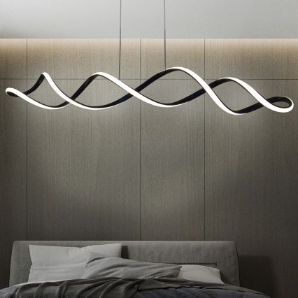 Lampadario LED a sospensione con filo INFINITO LED/43W/230V nero