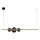 Lampadario LED a sospensione con filo KUGEL LED/30W/230V nero