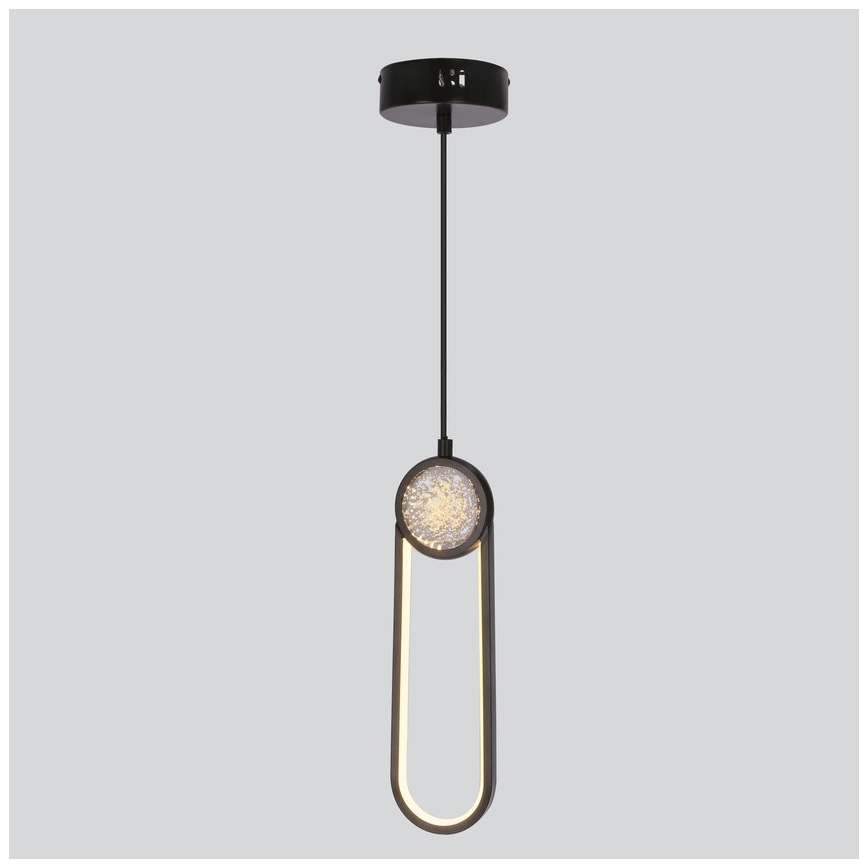 Lampadario LED a sospensione con filo LACRIMA LED/15W/230V 3000K nero