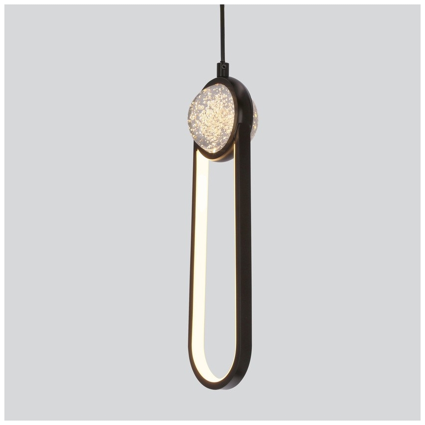 Lampadario LED a sospensione con filo LACRIMA LED/15W/230V 3000K nero