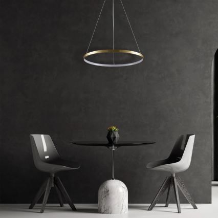Lampadario LED a sospensione con filo LEA LED/20W/230V 4000K diametro 50 cm oro