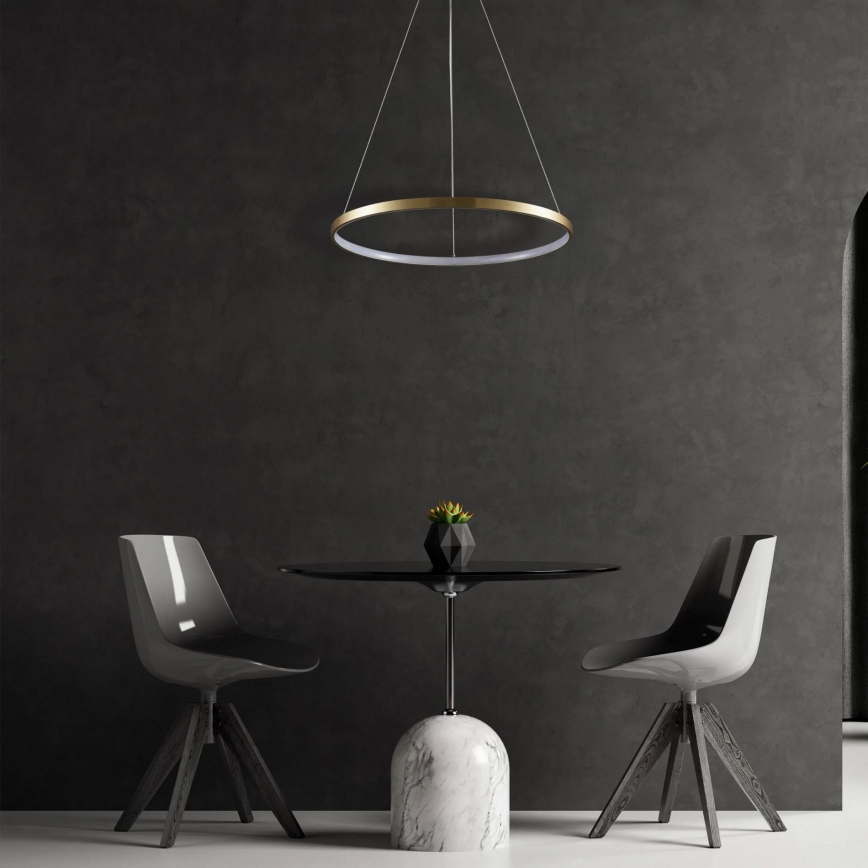 Lampadario LED a sospensione con filo LEA LED/20W/230V 4000K diametro 50 cm oro
