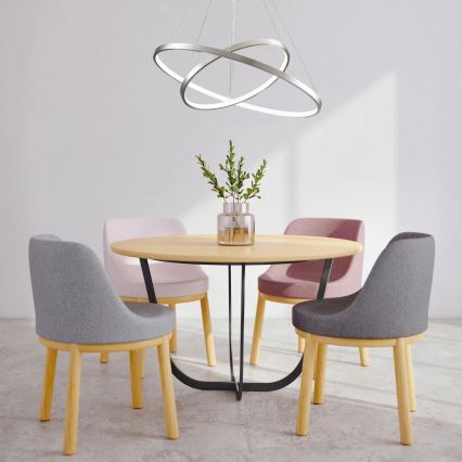 Lampadario LED a sospensione con filo LEA LED/35W/230V 4000K diametro 60 cm cromo opaco