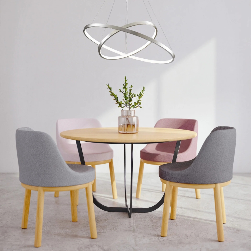 Lampadario LED a sospensione con filo LEA LED/35W/230V 4000K diametro 60 cm cromo opaco