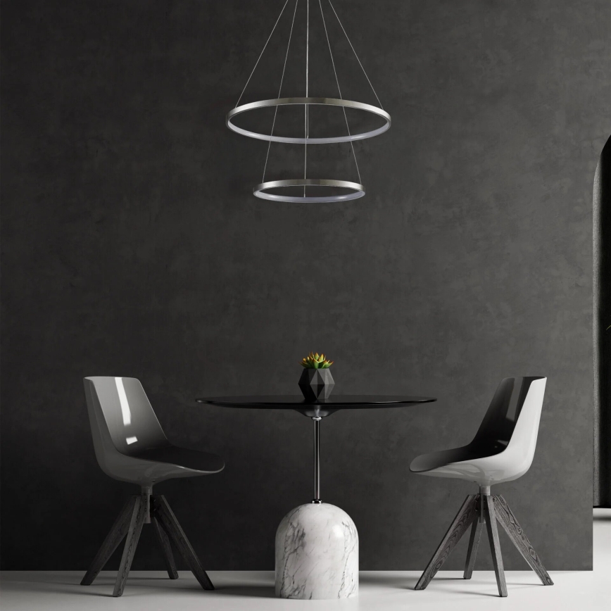 Lampadario LED a sospensione con filo LEA LED/35W/230V 4000K diametro 60 cm cromo opaco