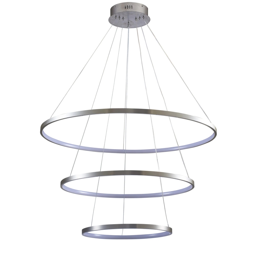 Lampadario LED a sospensione con filo LEA LED/60W/230V 4000K diametro 80 cm cromo opaco