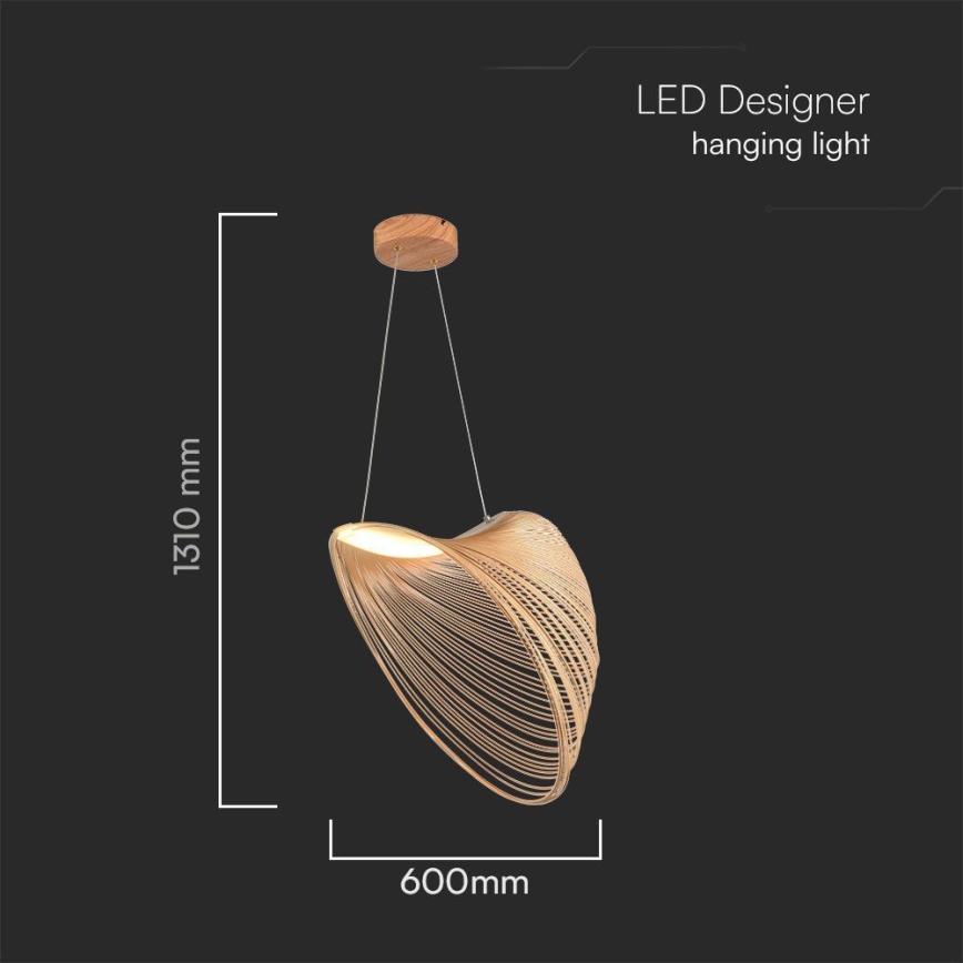 Lampadario LED a sospensione con filo LED/10W/230V 3000K beige
