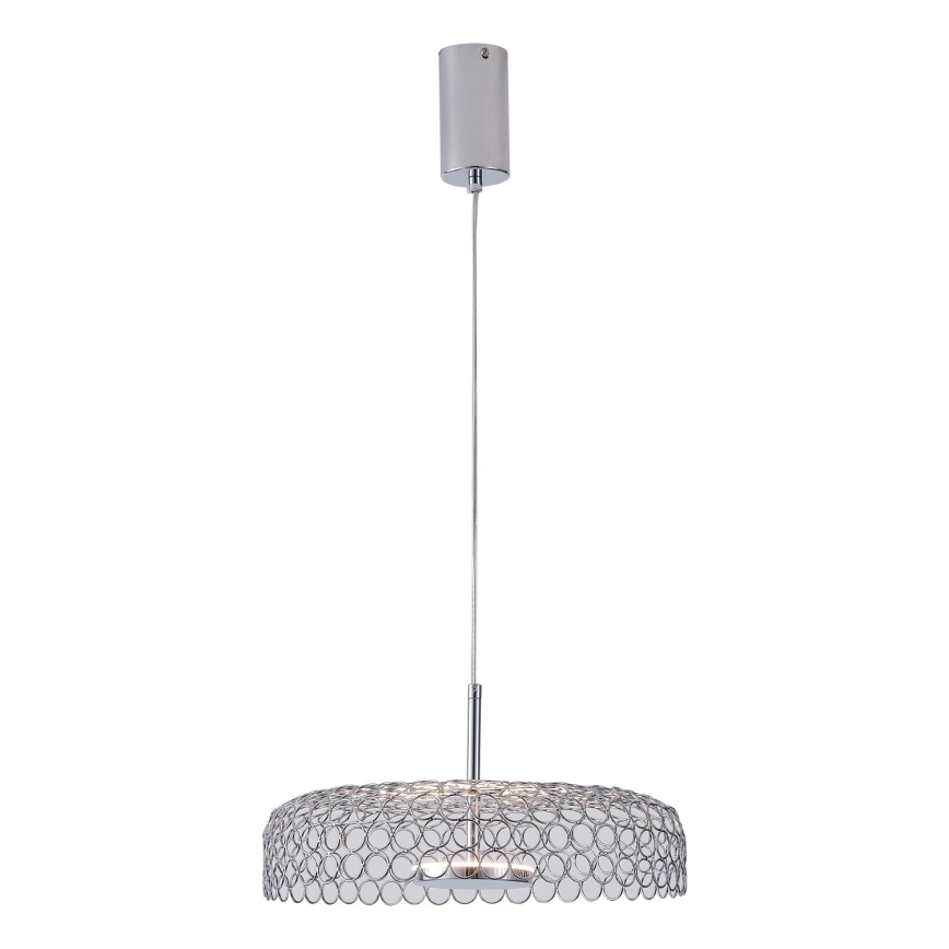 Lampadario LED a sospensione con filo LED/10W/230V 3000K cromo lucido diametro 35 cm