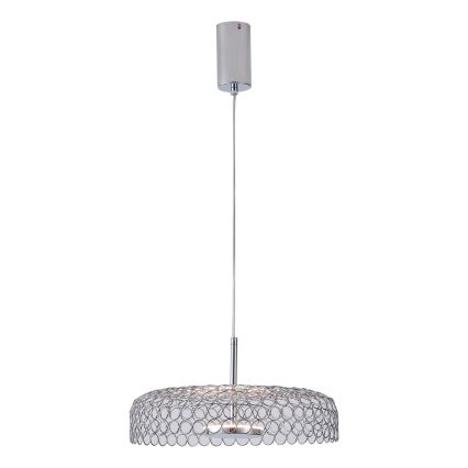 Lampadario LED a sospensione con filo LED/10W/230V 3000K cromo lucido diametro 35 cm