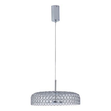 Lampadario LED a sospensione con filo LED/10W/230V 3000K cromo lucido diametro 35 cm
