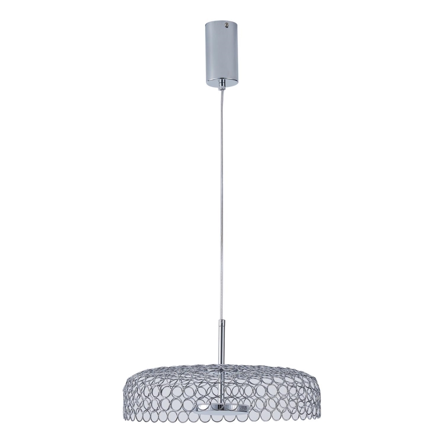 Lampadario LED a sospensione con filo LED/10W/230V 3000K cromo lucido diametro 35 cm
