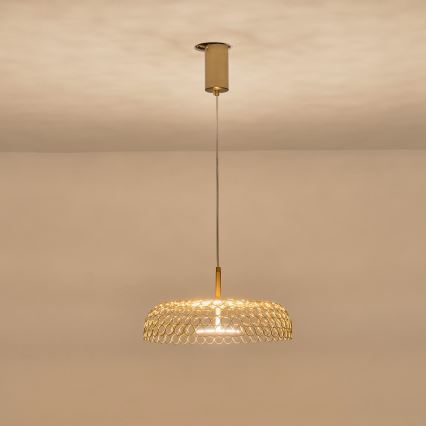 Lampadario LED a sospensione con filo LED/10W/230V 3000K oro diametro 35 cm