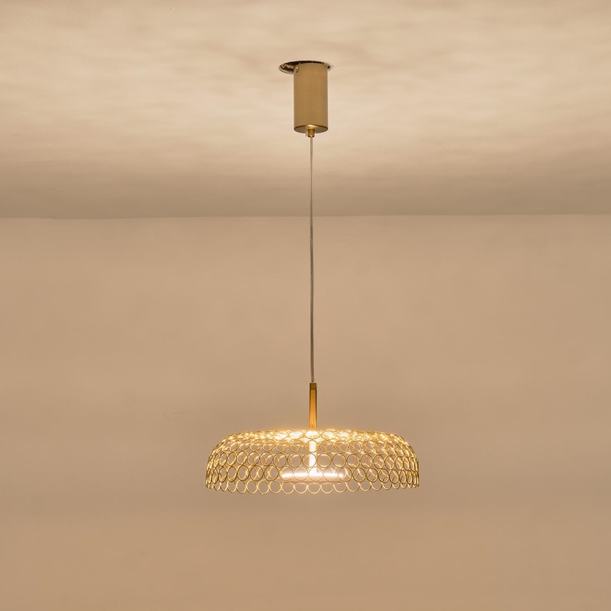 Lampadario LED a sospensione con filo LED/10W/230V 3000K oro diametro 35 cm