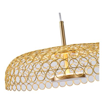 Lampadario LED a sospensione con filo LED/10W/230V 3000K oro diametro 35 cm