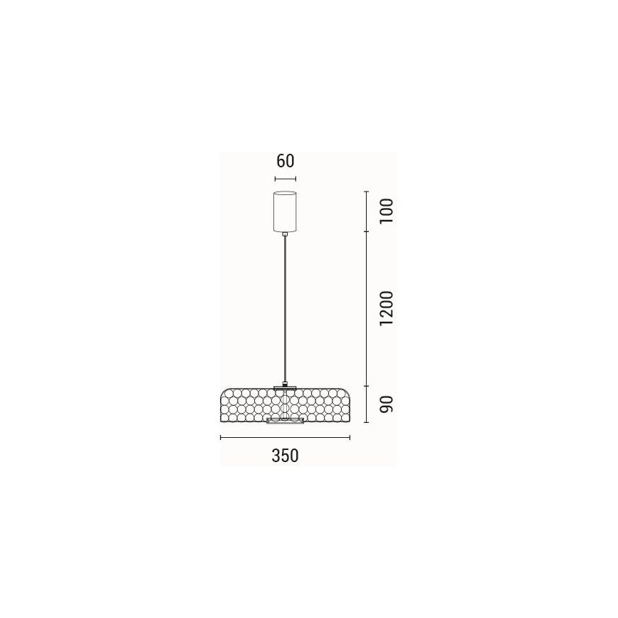 Lampadario LED a sospensione con filo LED/10W/230V 3000K oro diametro 35 cm