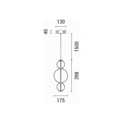 Lampadario LED a sospensione con filo LED/12,6W/230V 3000K